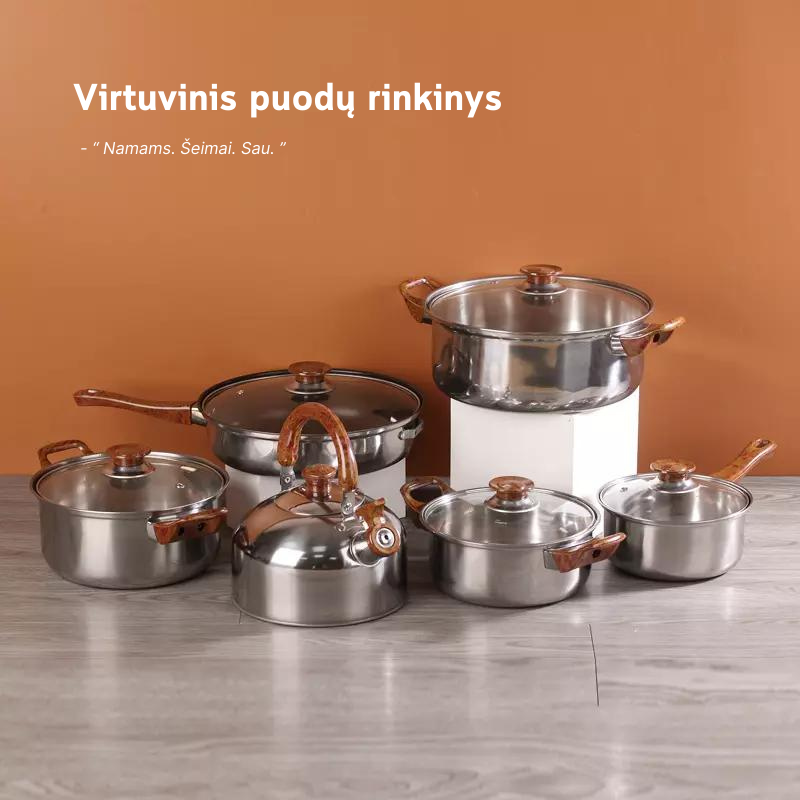 Virtuvinių puodų rinkinys 6vnt