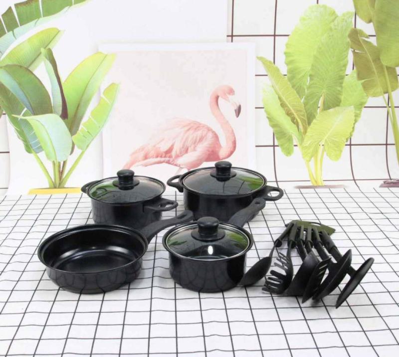 Trylikos dalių daugiafunkcinis puodų ir įrankių rinkinys