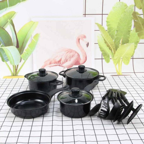 Trylikos dalių daugiafunkcinis puodų ir įrankių rinkinys